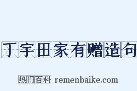 丁宇田家有赠造句是什么意思的图片